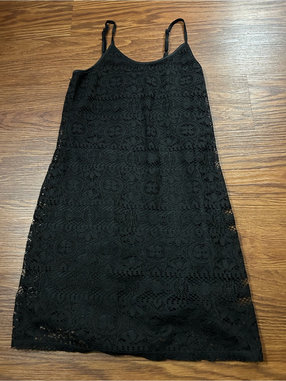 Black Lace Slip Dress - Women